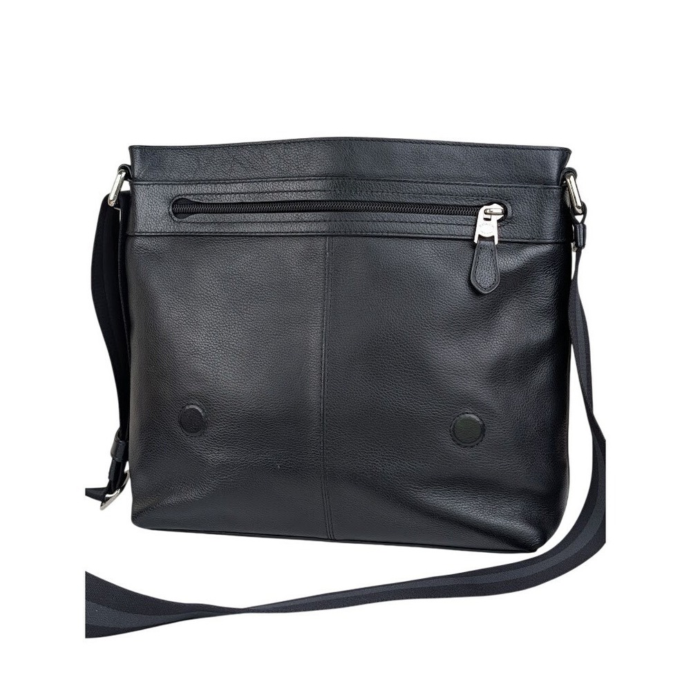 Coach Charles Small Messenger Bag Black Pebbled Leather Crossbody F72362 Mens - Picture 2 of 4